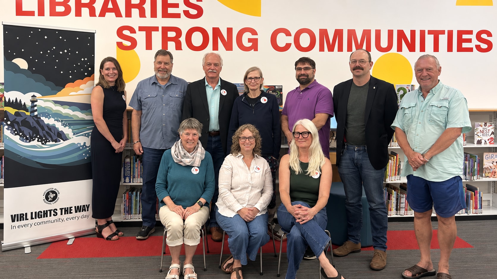 Jack McClintock with fellow Vancouver Island Regional Library trustees in Nanaimo